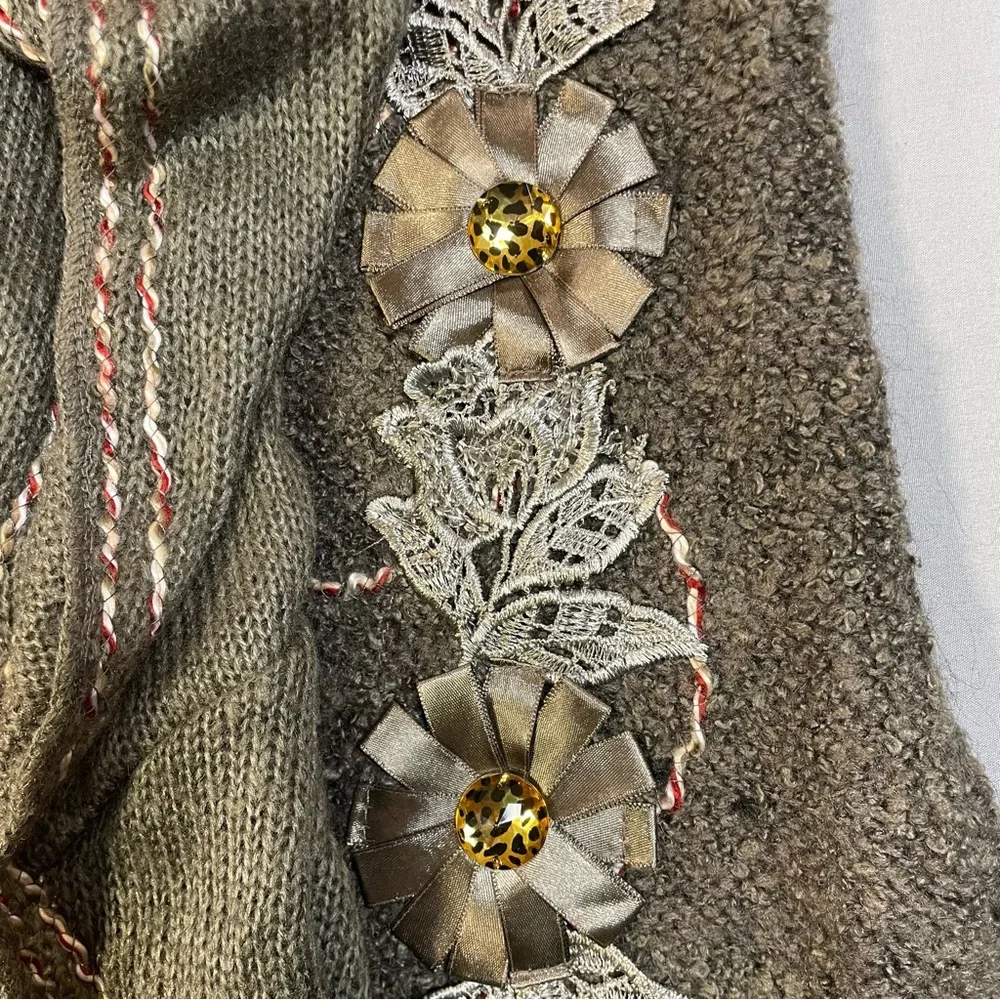 Forla Paris Drape-Front Ruffle Duster Cardigan, Bohemian & Romantic - Medium - Picture 8 of 17